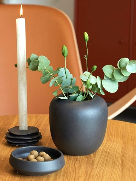 Schale/Kerzenhalter Ania schwarz 14cm