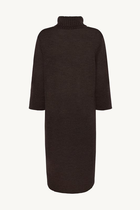 Strickkleid Daliya dunkelbraun melange