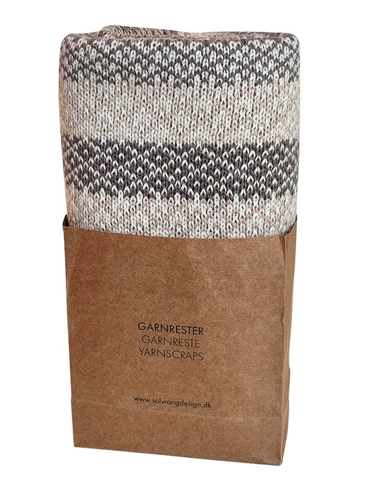 Küchenhandtuch aus Restgarn in feinem Jacquardmuster, sand Mix