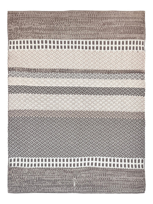 Küchenhandtuch aus Restgarn in feinem Jacquardmuster, sand Mix