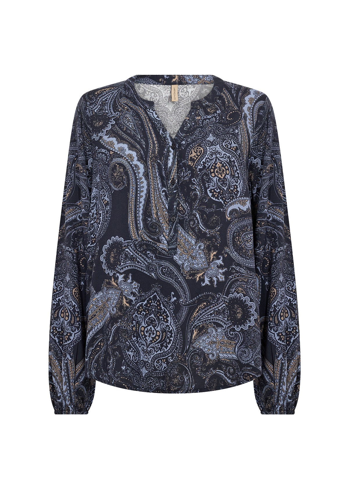 Bluse SC-Halna 2, navy gemustert