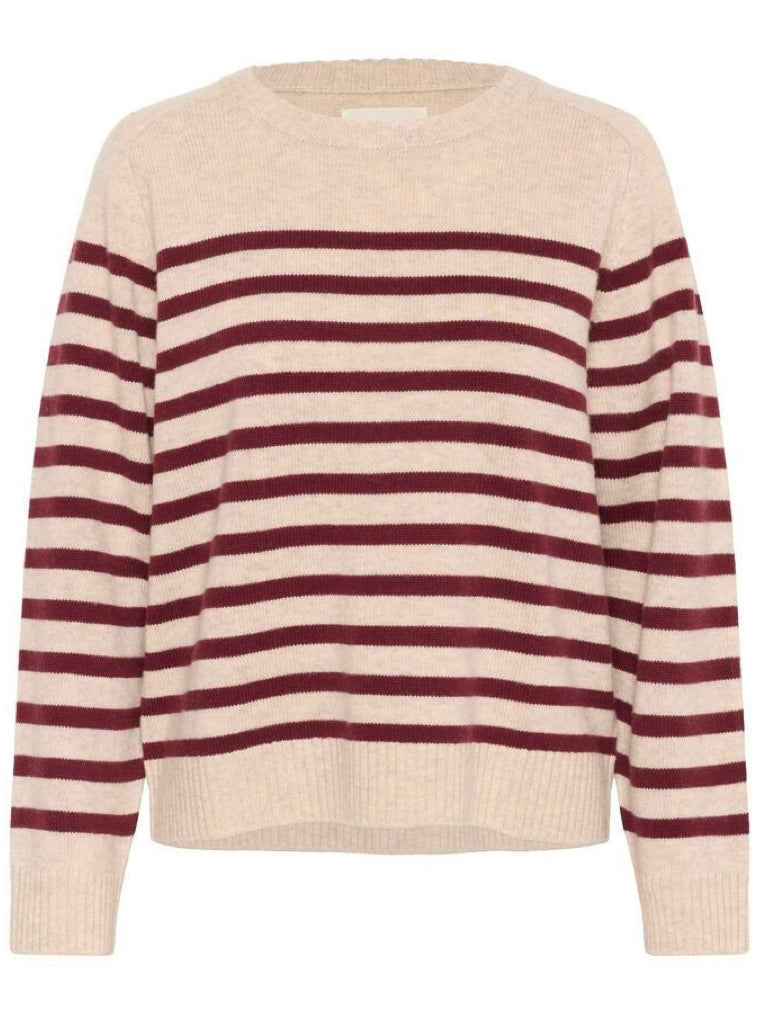 Pullover Niaka PW tawny port stripe