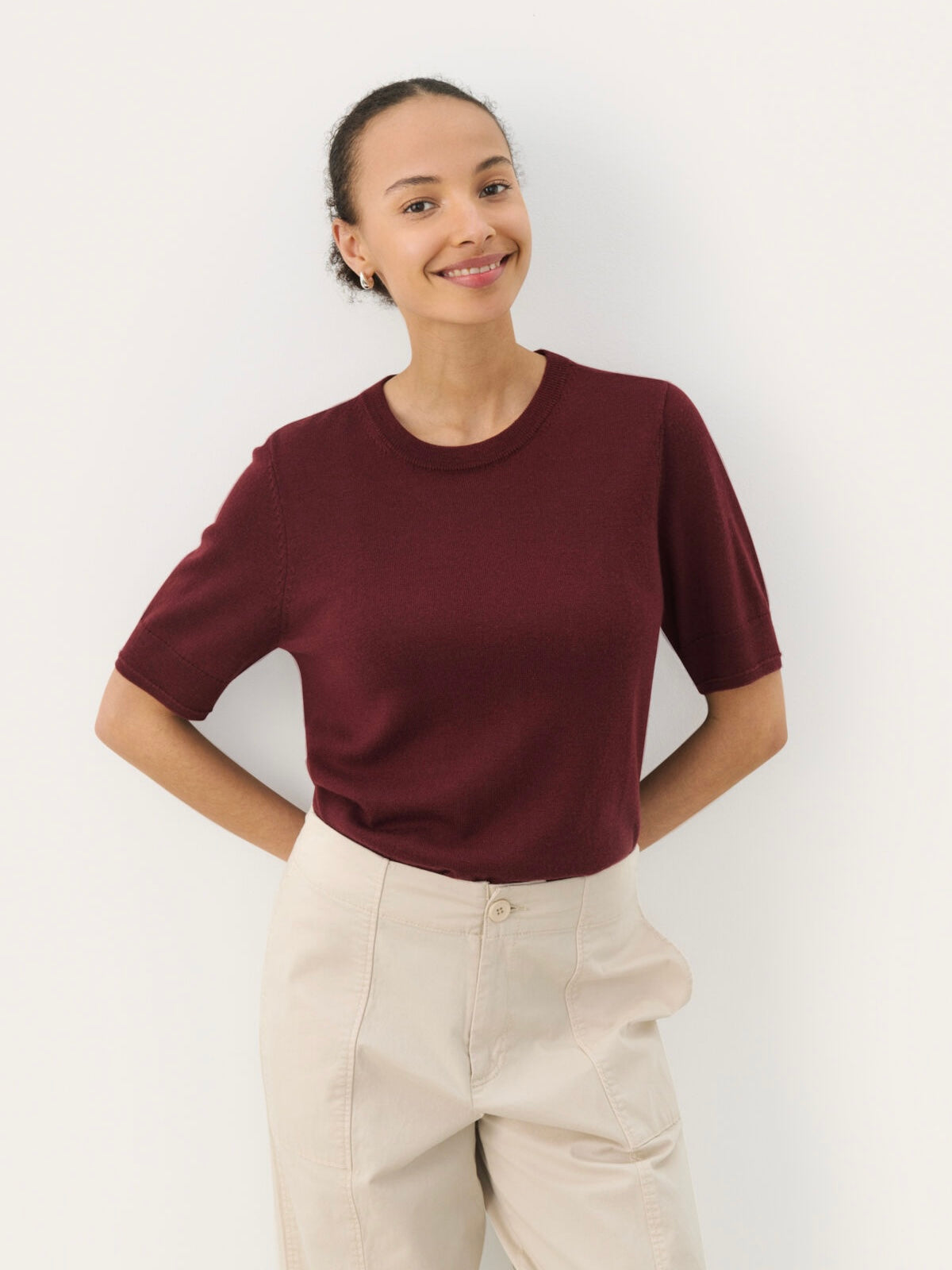 Halbarmpullover Natanya PW tawny port