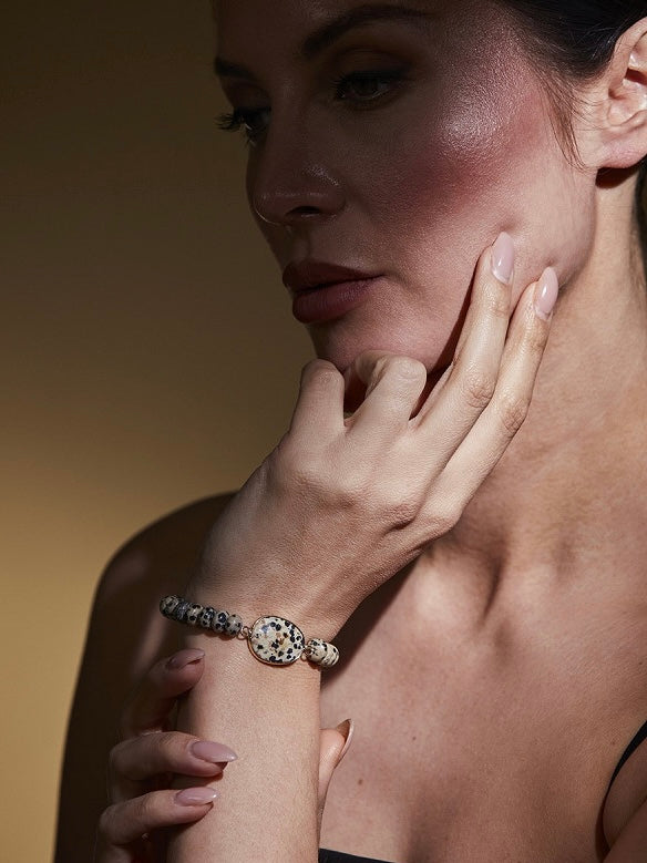 Armband  Carina beige/schwarz