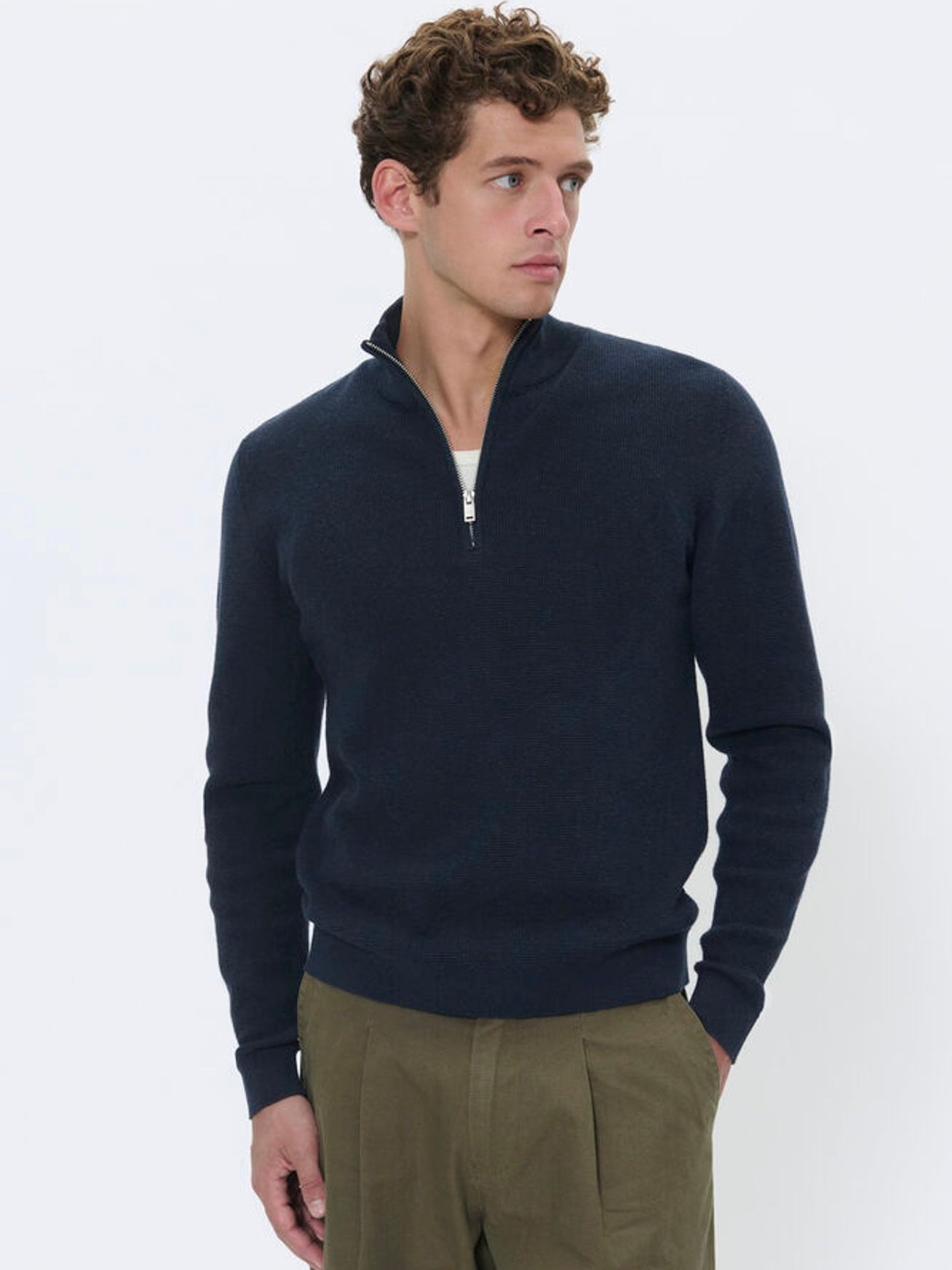 Herren Pullover MAlagoon Z dark navy melange