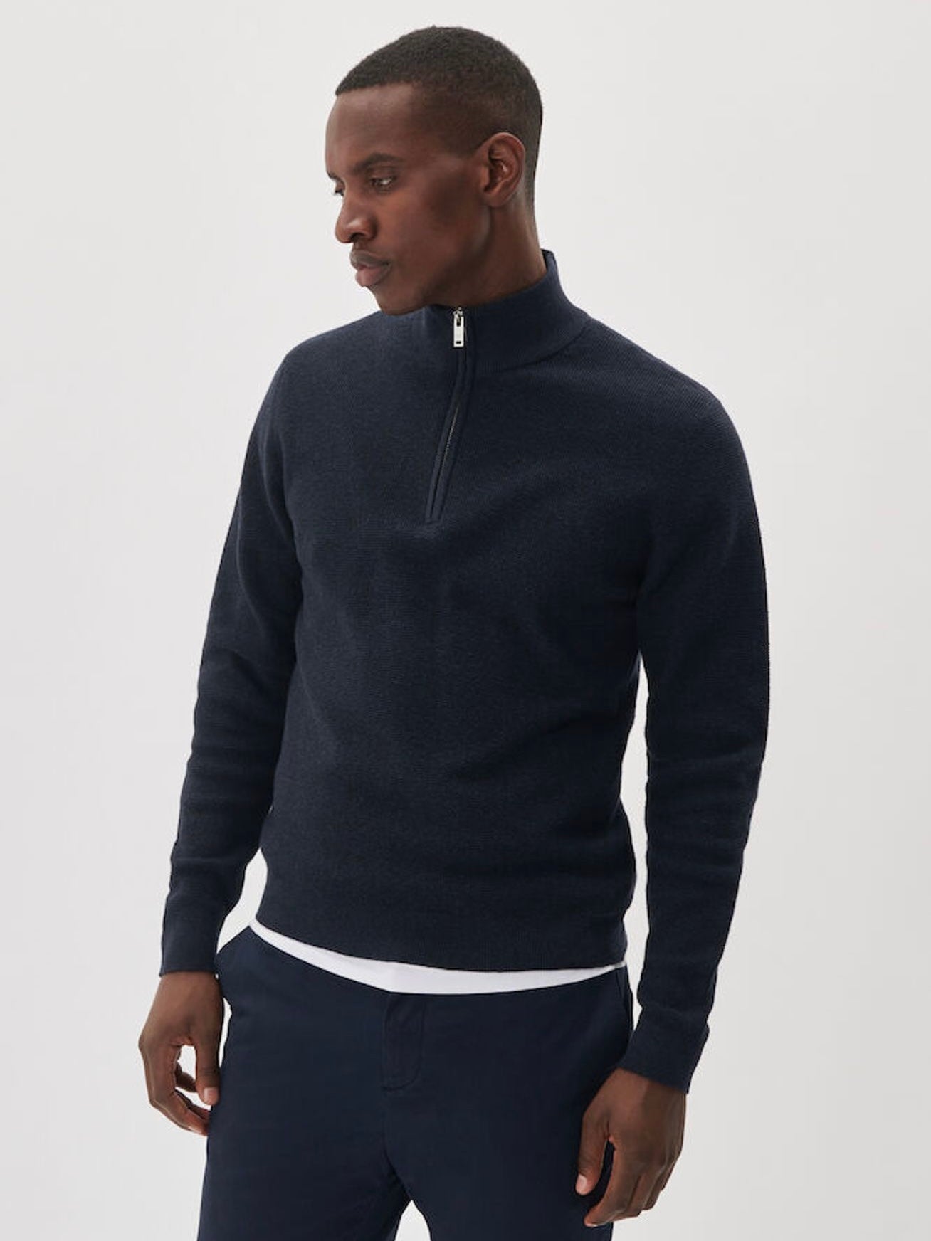 Herren Pullover MAlagoon Z dark navy melange
