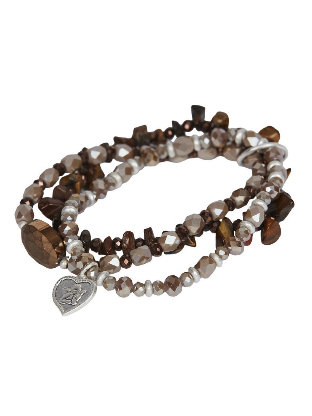 Armband Penelope braun/silber