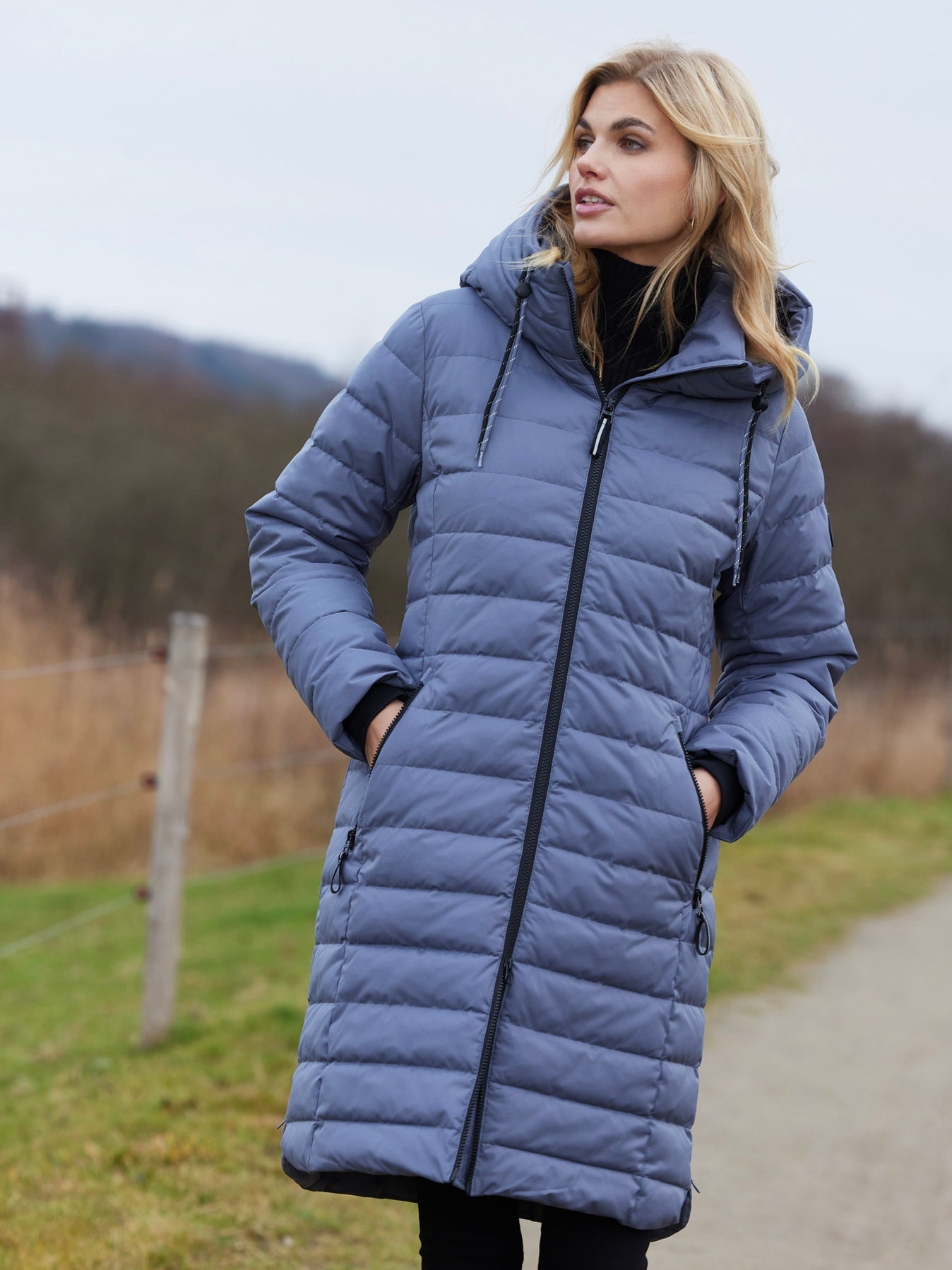 Steppmantel Merete dove blue