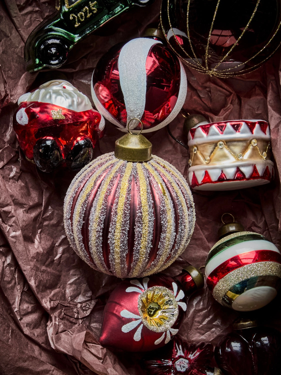 Weihnachtskugel HDFrost rot 8cm