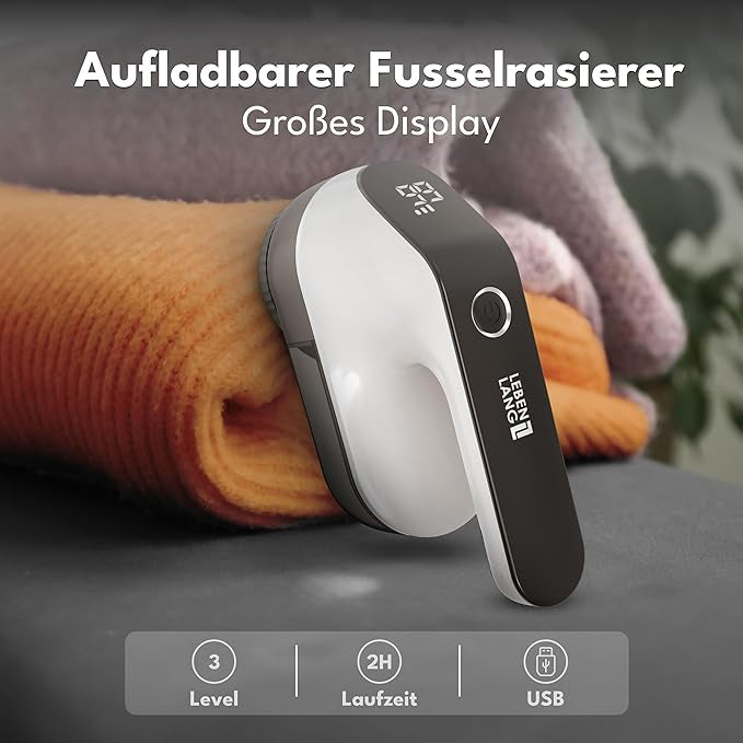 Fusselrasierer elektrisch inkl. LED Anzeige