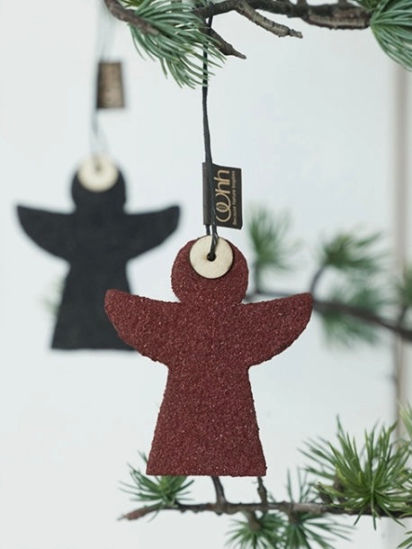 Deko-Engel Woodz weinrot