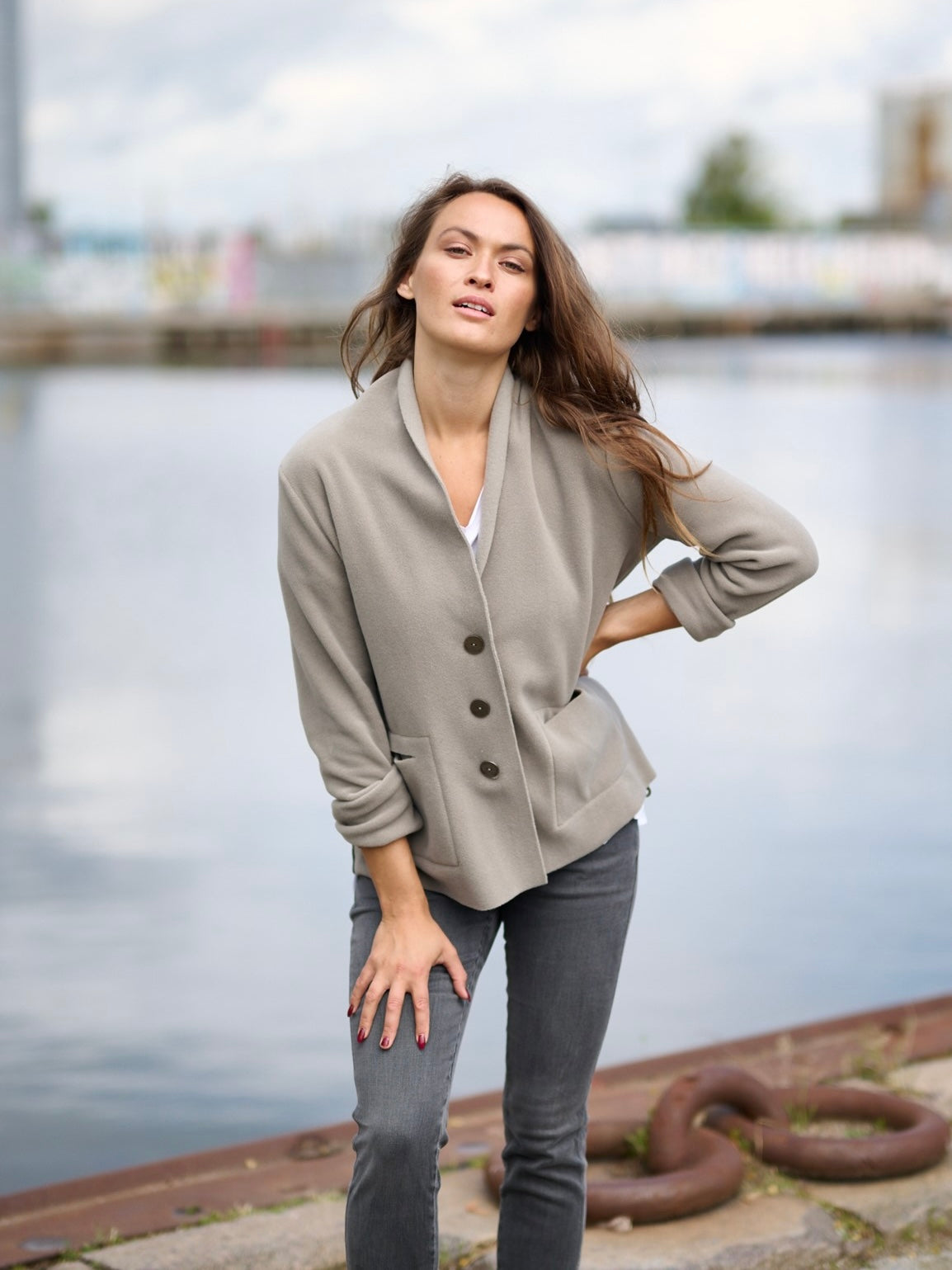 Fleece Cardigan 7168, in mehreren Farben