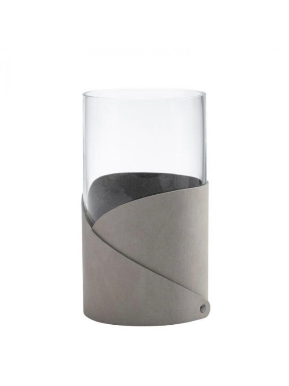 Fold Vase Glas/Leder, in 3 Größen und diversen Farben