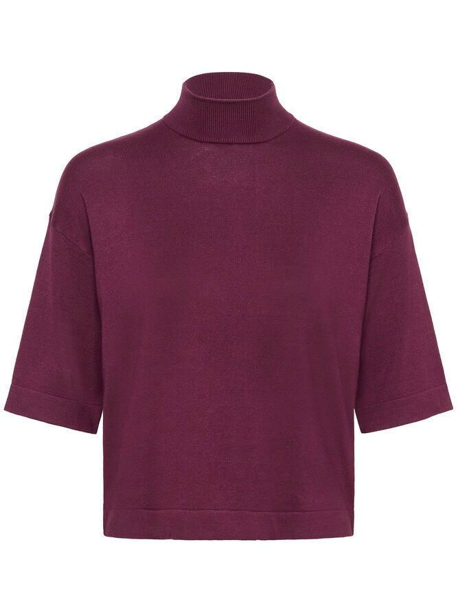 Pullover Lizza KA turtleneck mauve wine