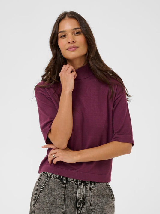 Pullover Lizza KA turtleneck mauve wine