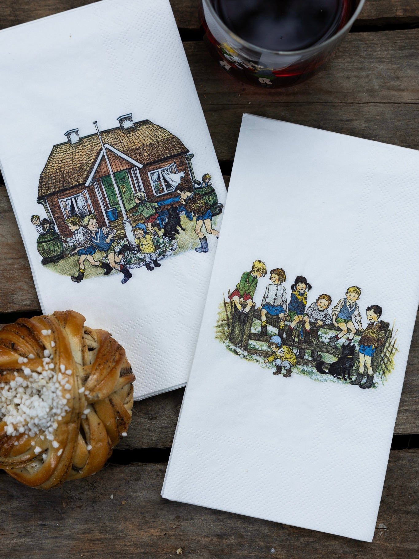 Papierservietten 16er Packung Barnen i Bullerbyn, in 5 Ausführungen