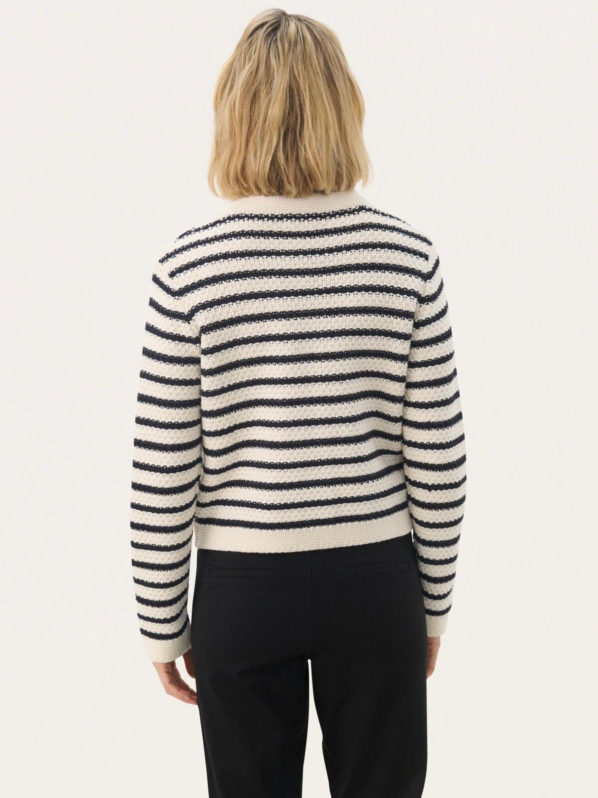 Strickjacke Elmie PW dark navy stripe