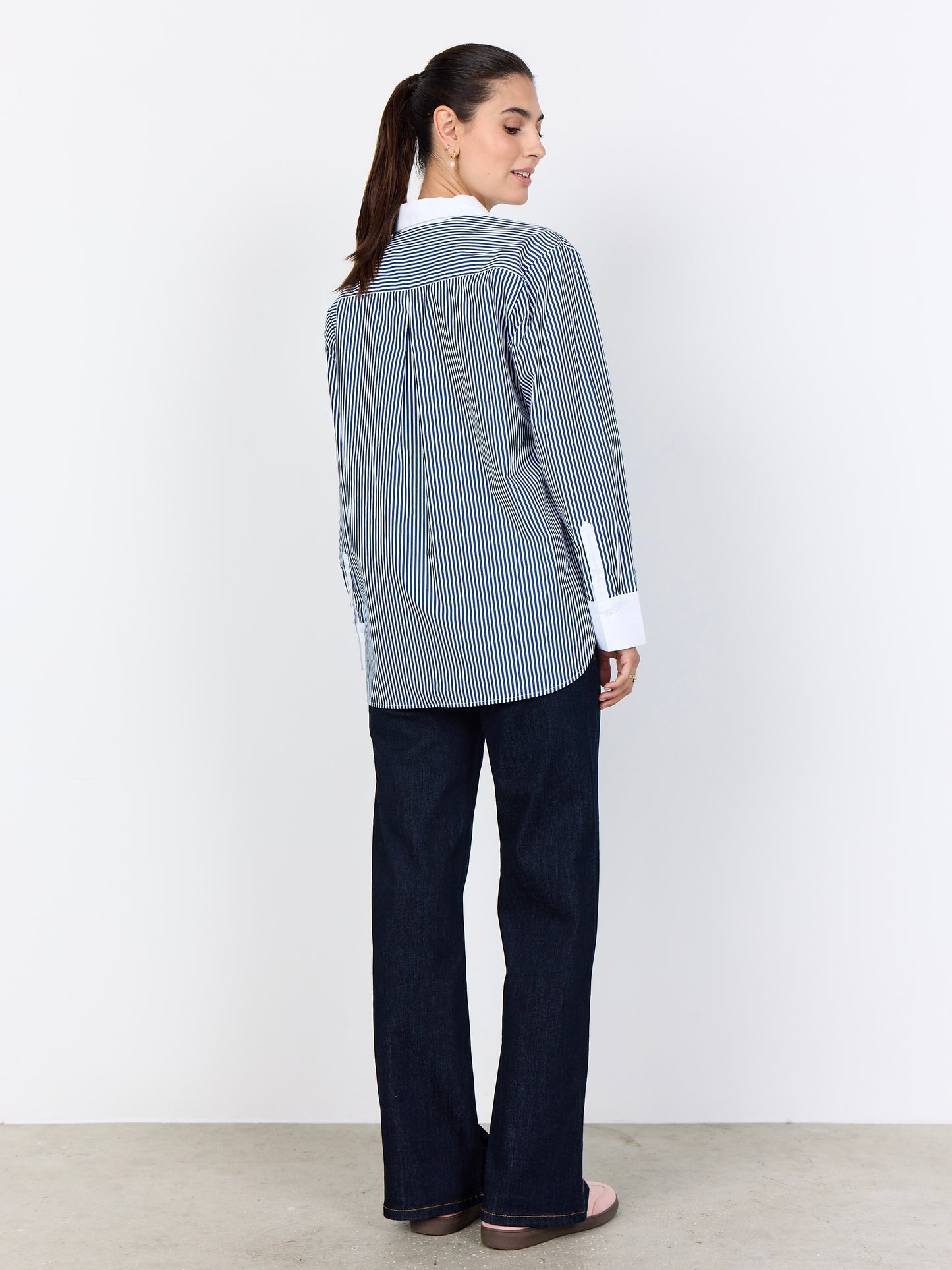 Hemdbluse SC-Belinda 2 navy/weiß Streifen