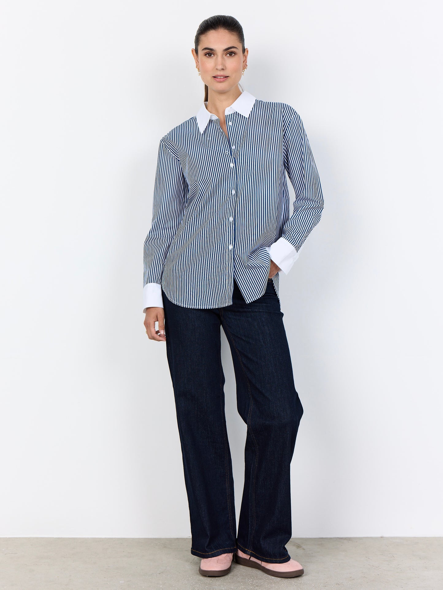 Hemdbluse SC-Belinda 2 navy/weiß Streifen