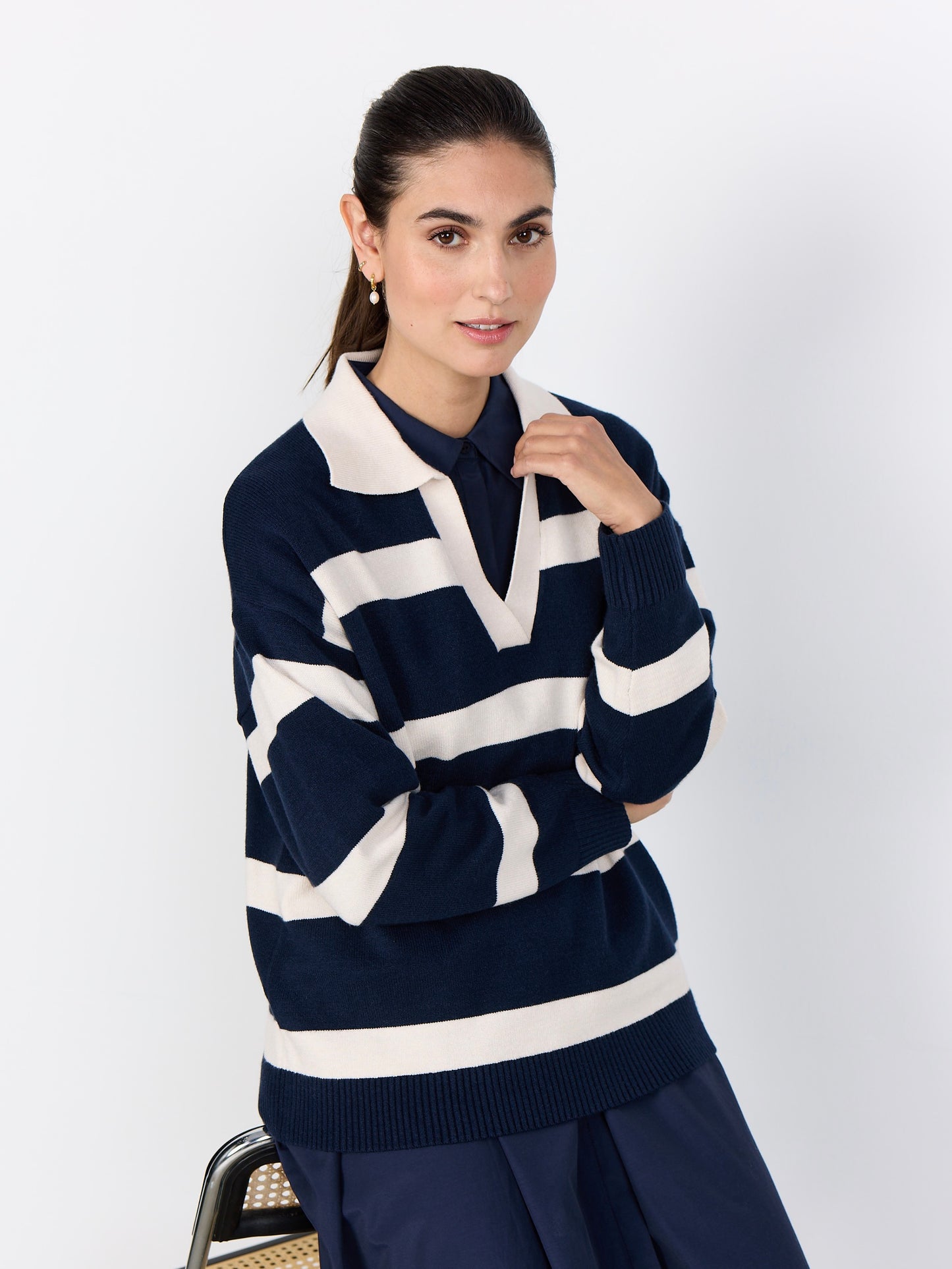 Streifenpullover SC-Kanita 32, in 2 Farbkombis