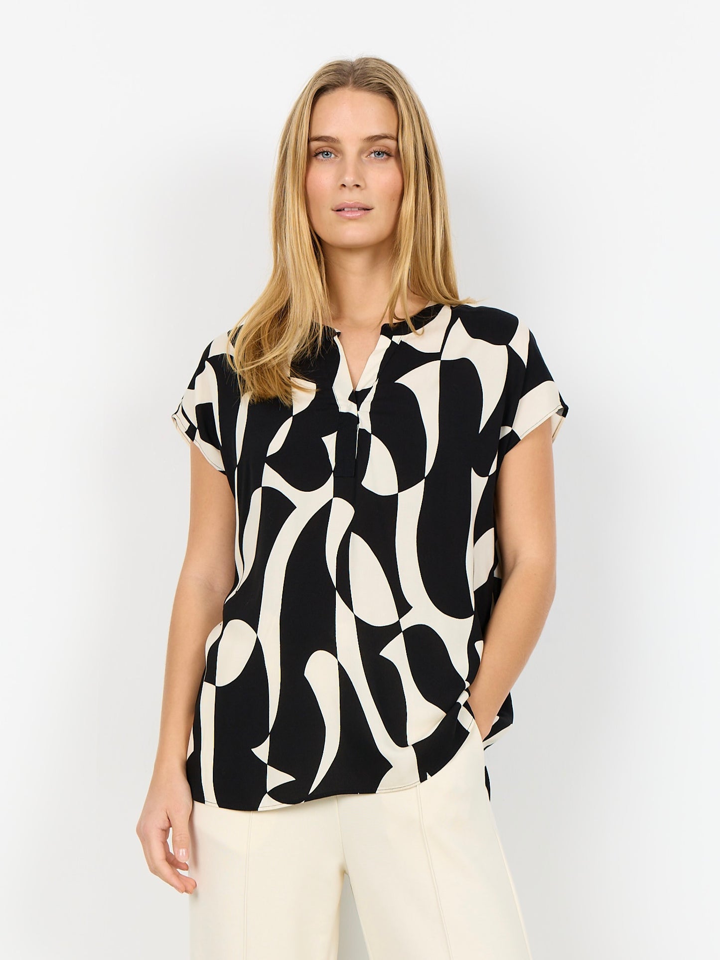 Blusenshirt SC-Chanise 1 schwarz/creme
