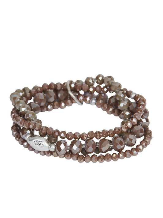 Armband Scarlet rose/silver