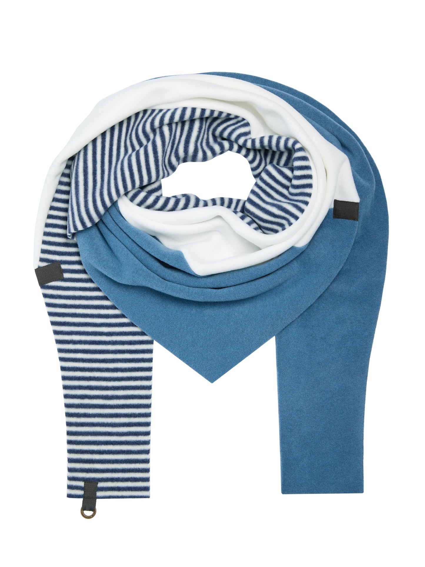Fleece Schal TRIANGLE PATCH NW 4078 dusty blue/offwhite/blue stripe