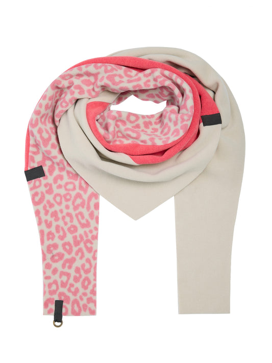 Fleece Schal TRIANGLE PATCH NW 4078 sunset/kit/pink leo