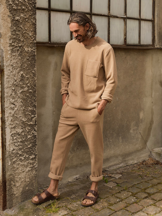 Herren Fleece JOGGING PANTS 1051C camel