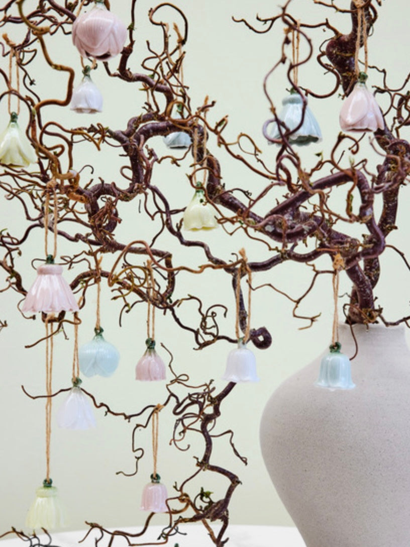 Deko-Anhänger Dehlia Keramik 3er Set, in 4 Farben