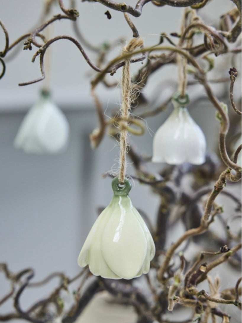 Deko-Anhänger Dehlia Keramik 3er Set, in 4 Farben