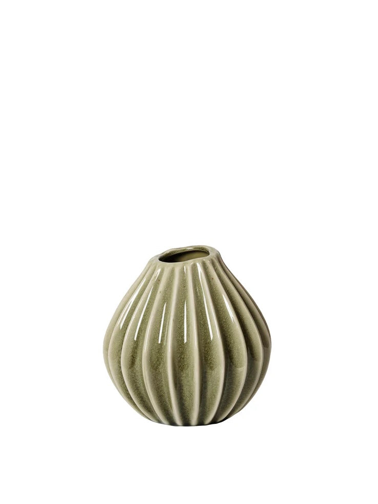 Vase Wide S dry sage