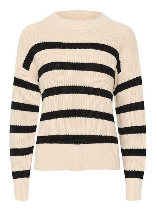 Pullover Reta PW whitecap gray/black stripes