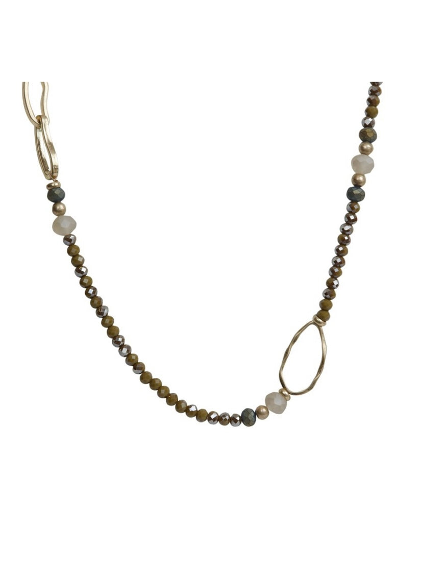 Halskette Layla braun/gold