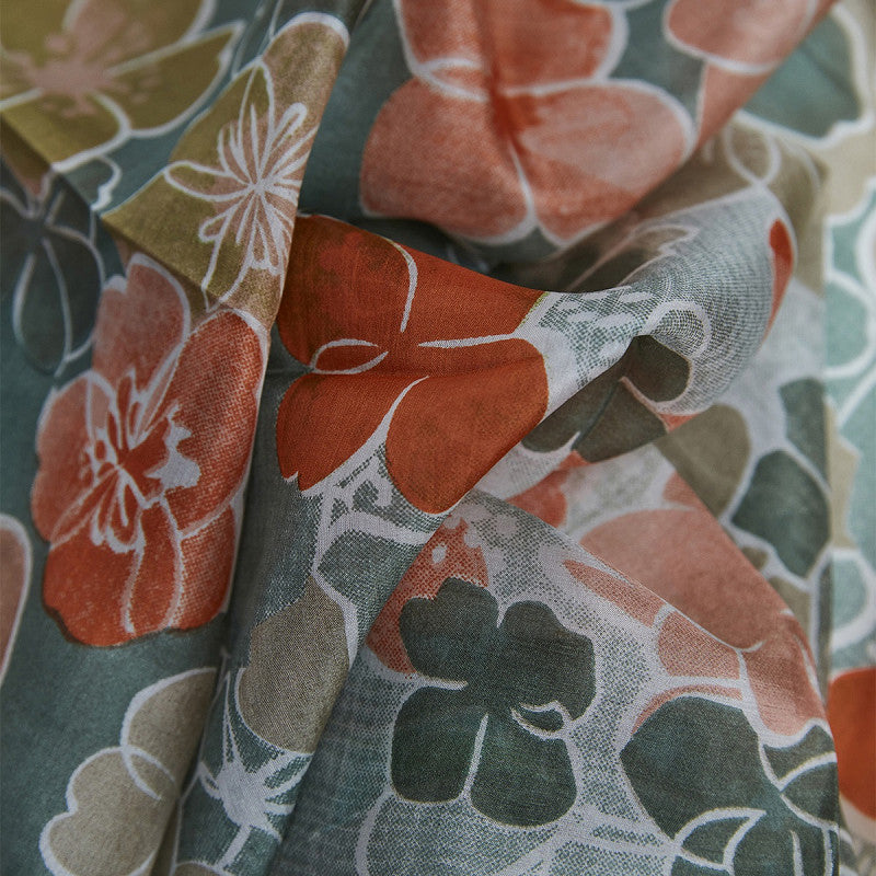 Seidenschal Emilia grün/orange mix