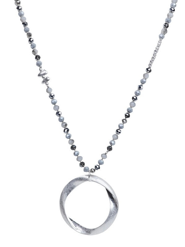 Halskette Amie grau