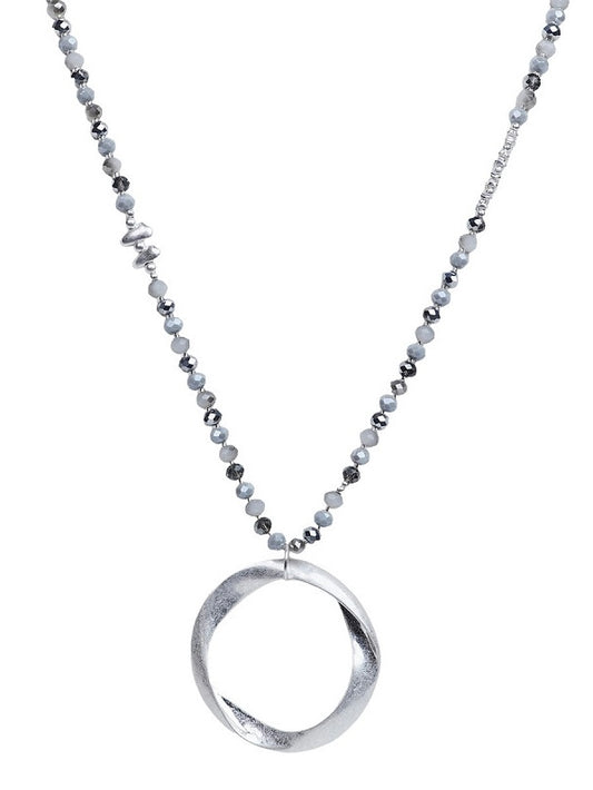 Halskette Amie grau