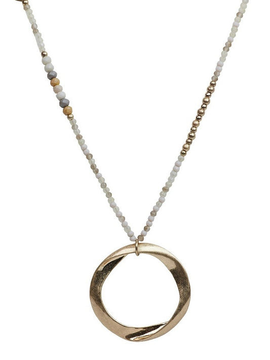 Halskette Amie beige