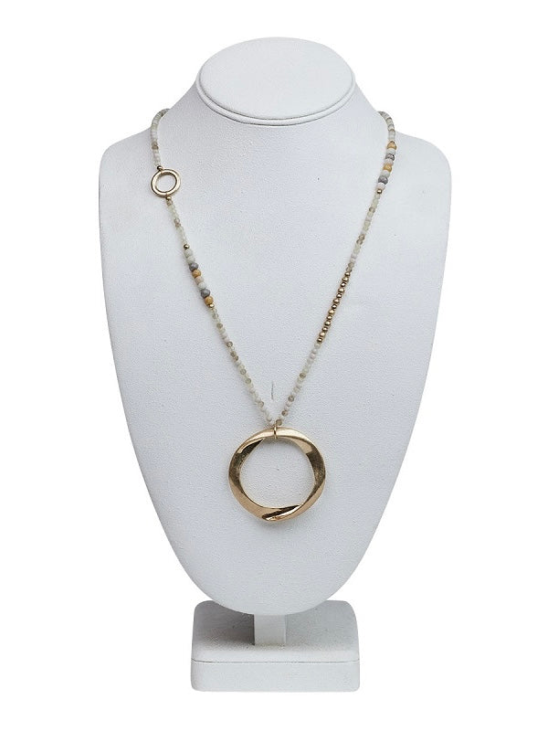 Halskette Amie beige