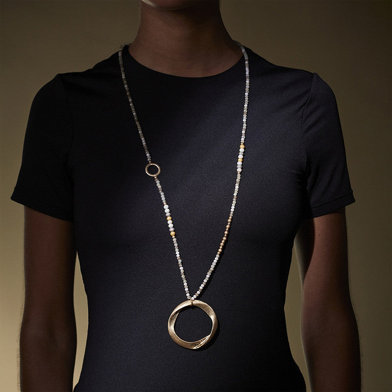 Halskette Amie beige