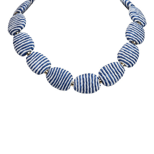 Halskette Elodie blau/weiß