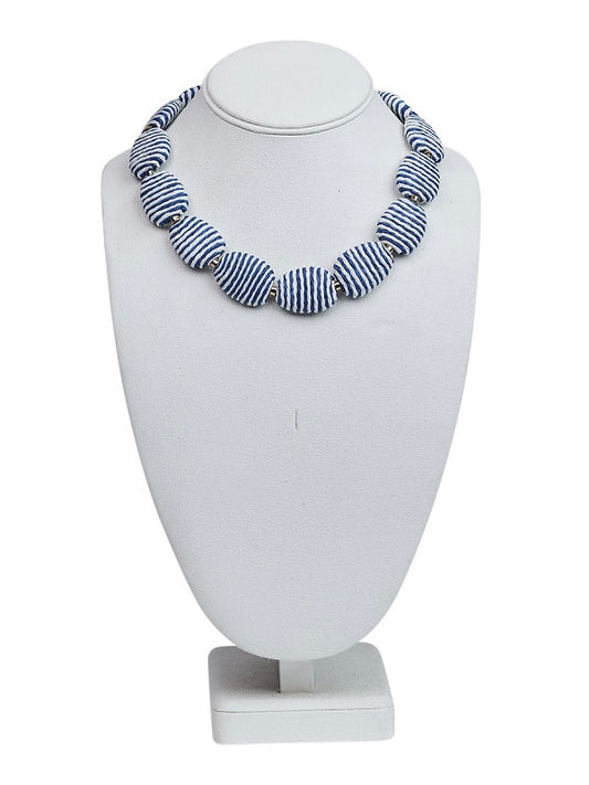 Halskette Elodie blau/weiß
