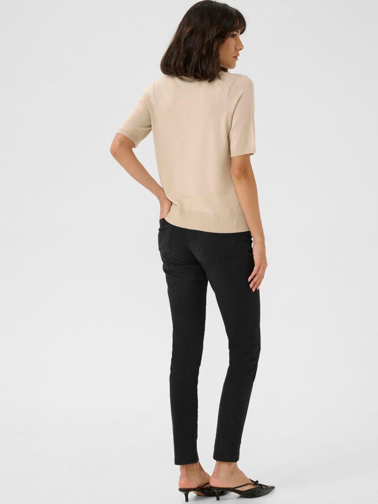 Pullover Lizza KA V-neck Polo feather gray