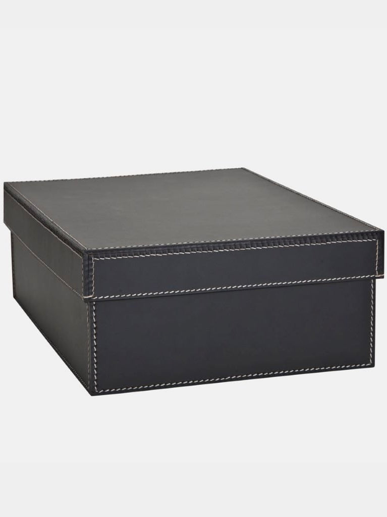 lederbox aufbewahrung Aufbewahrungsbox mit Deckel aus recyceltem Leder der Marke Ørskov auf  thefjordhouse.com