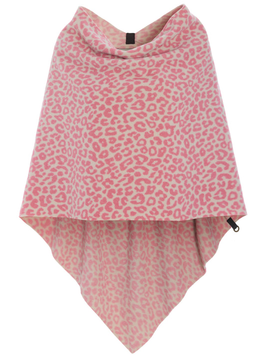 Fleece PONCHO 4026P pink leo