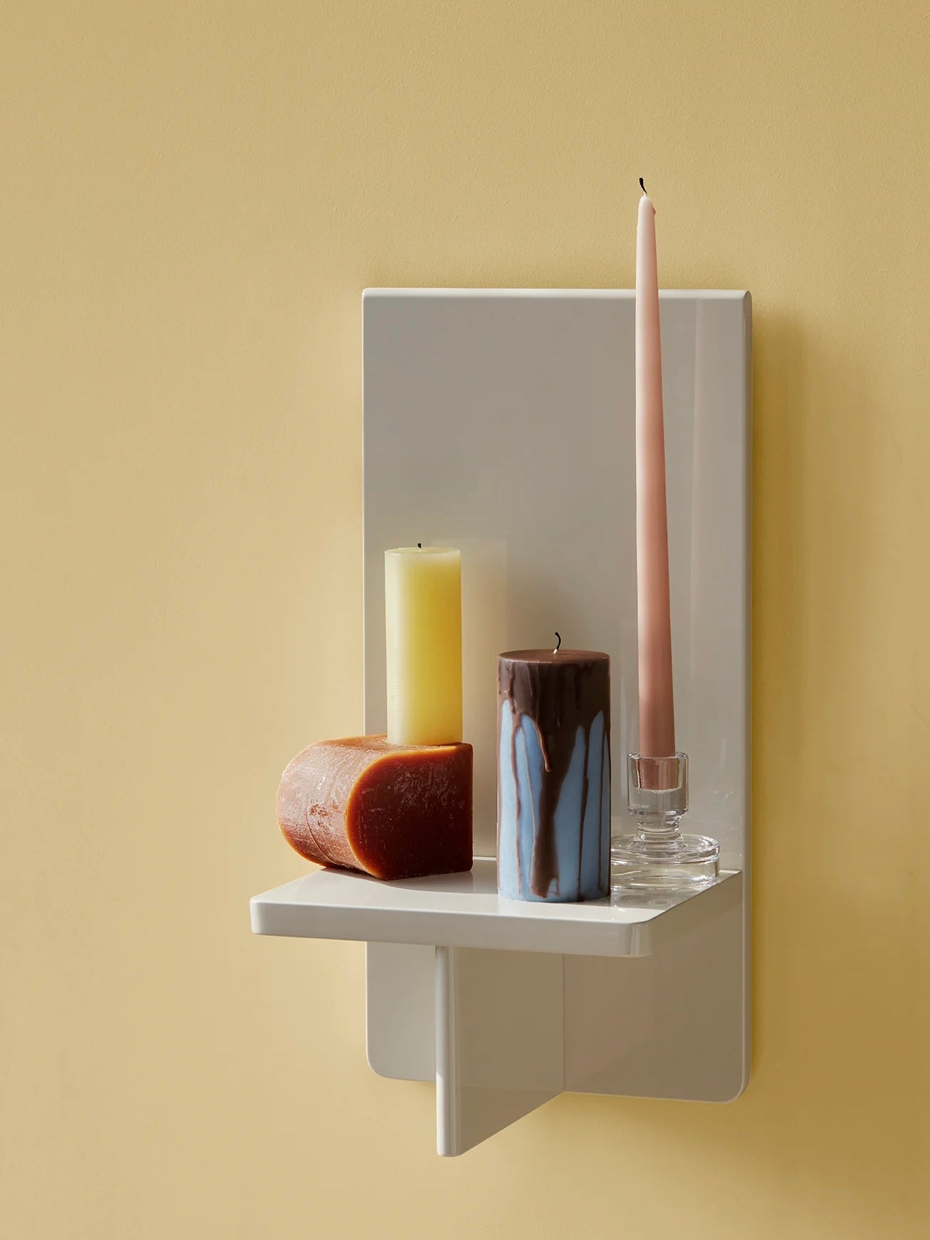 Stabkerze Smooth H38/ø2,2cm airblue