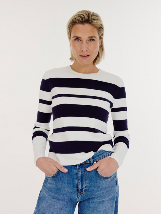Pullover Breanne navy/white stripe