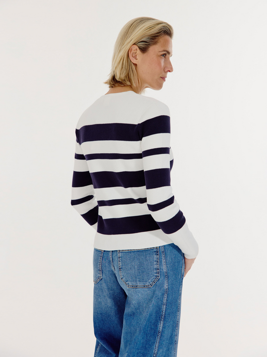 Pullover Breanne navy/white stripe