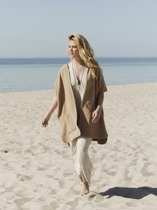 Fleece Weste lang 7177, in 2 Farben