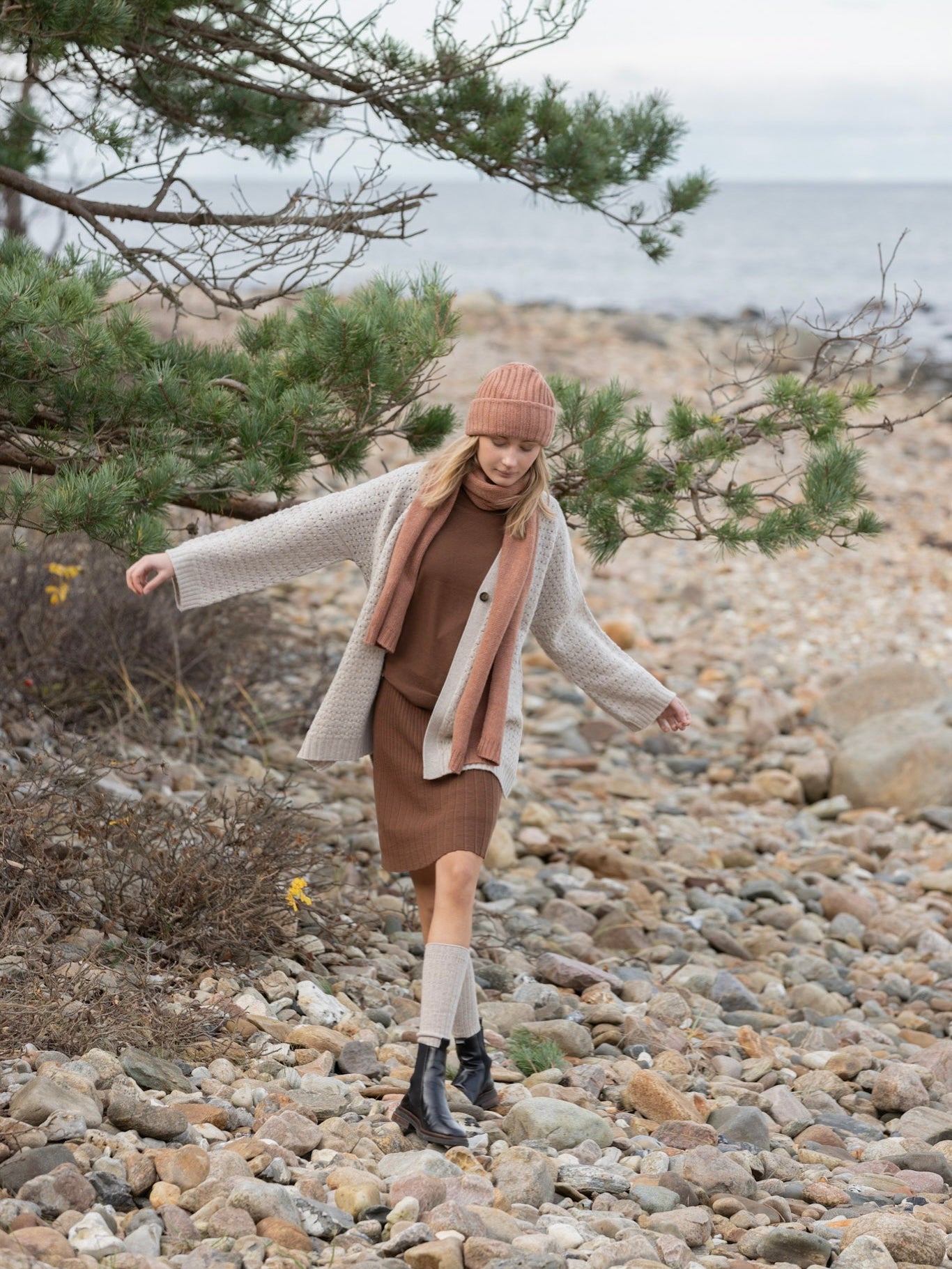 Strickjacke Megan chalk melange